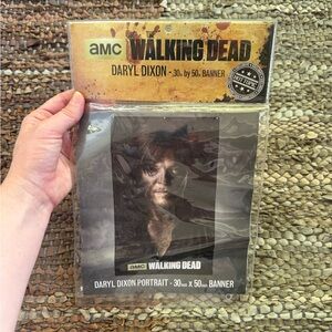 Hot Topic Walking Dead Daryl Dixon Black Tapestry Banner Wall Decor